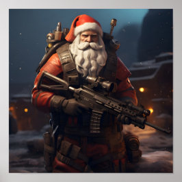 Tactical Santa Claus Weihnachtsposter Poster