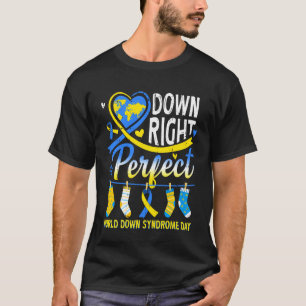 Tadellos perfekte Welt Down-Syndrom-Bewusstseins-D T-Shirt