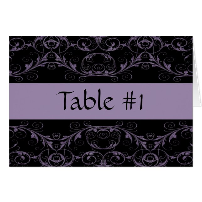 Tadellos Vintage Tabellen-Zelt-Karten/Amethyst (Vorderseite (Horizontal))