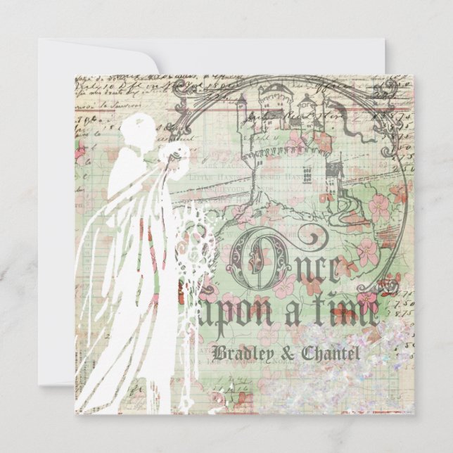 Tadellose Blumeneinst Wedding Einladung (Vorderseite)