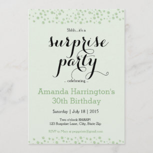 Tadellose grüne Überraschungs-Party Einladung -