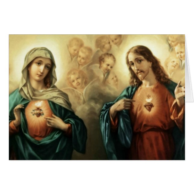 Tadellose Mary Engel heiliges Herz-Jesuss (Vorderseite (Horizontal))