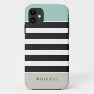 Tadellose weiße schwarze beige Streifen - Case-Mate iPhone Hülle