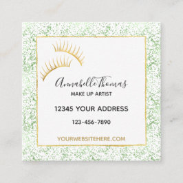 Tadelloser Confetti punktiert GoldWimpern Quadratische Visitenkarte