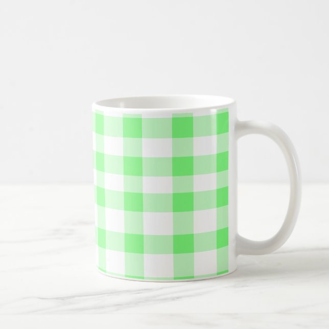 Tadelloser grüner Gingham Tasse (Rechts)