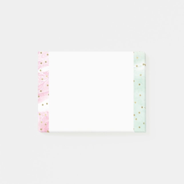 Tadelloser rosa GoldOmbre Confetti Post-it Klebezettel (Vorderseite)