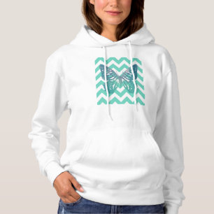 Tadelloser Zickzack Schmetterling Hoodie