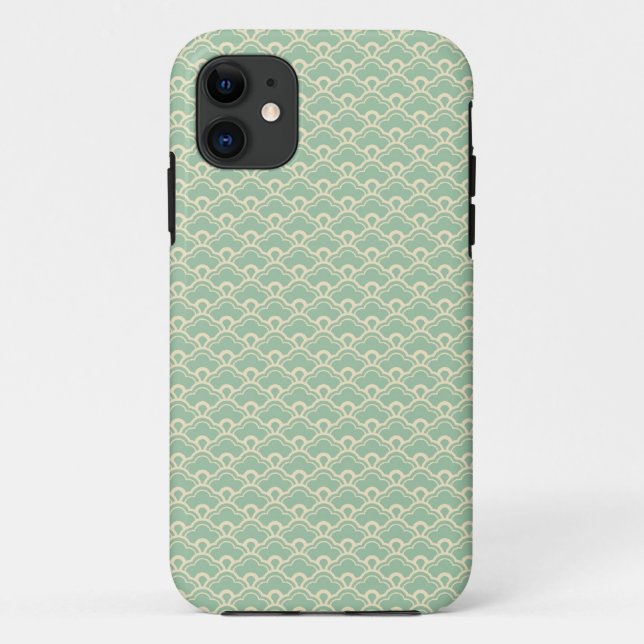 Tadelloses grünes abstraktes girly Kunst-Dekomit Case-Mate iPhone Hülle (Rückseite)