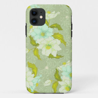 Tadelloses grünes Blumen iPhone 11 Hülle