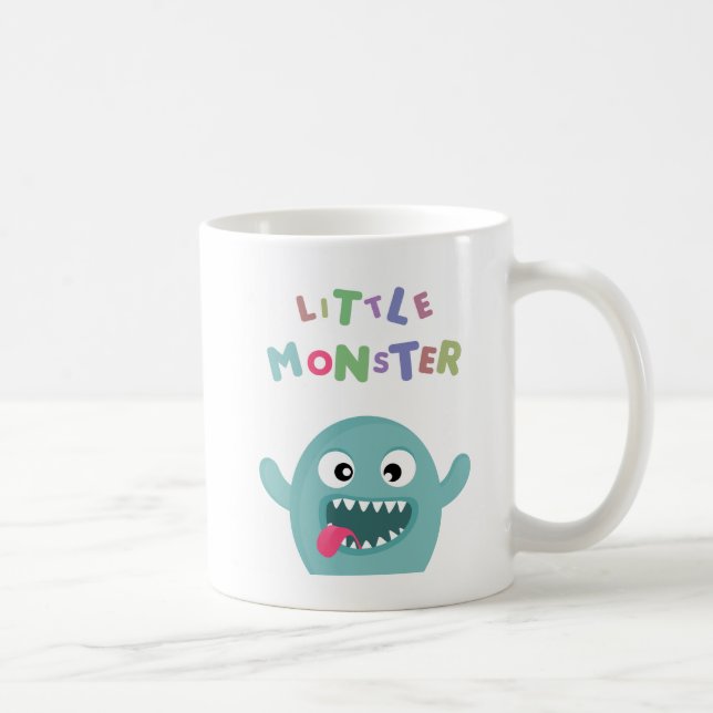 Tadelloses grünes lustiges kleines Monster Tasse (Rechts)
