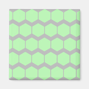 Tadelloses Grünes und Grau, Retro geometrisches Magnet