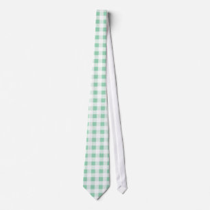 Tadelloses grünes weißes Gingham-Muster Krawatte