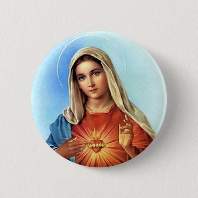 Tadelloses Herz Mary Button (Vorderseite)