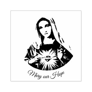 Tadelloses Herz von Mary unsere Hoffnung Gummistempel