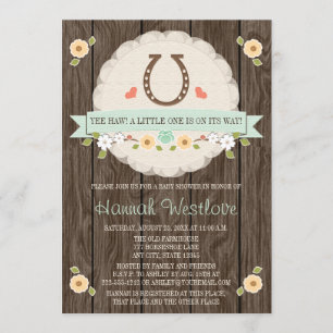 TADELLOSES HUFEISENWestern-GESCHLECHTS-NEUTRALE Einladung