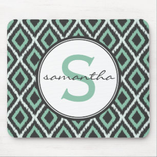 Tadelloses Ikat Monogramm Mousepad