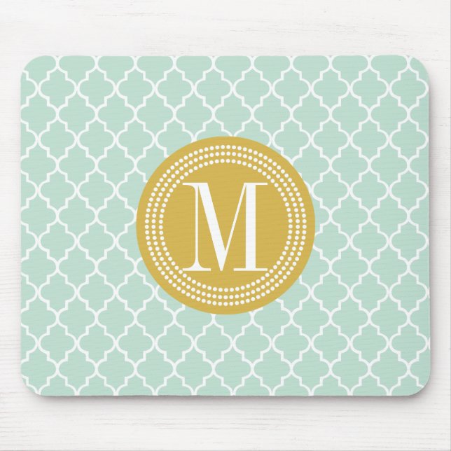 Tadelloses marokkanisches Fliesen-Gitter Mousepad (Vorne)
