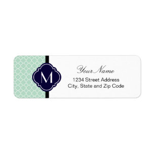 Tadelloses Quatrefoil Muster mit Monogramm