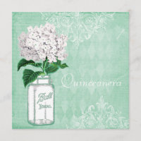 Tadelloses Shabby Chic-Maurer-Glas u. Hydrangea