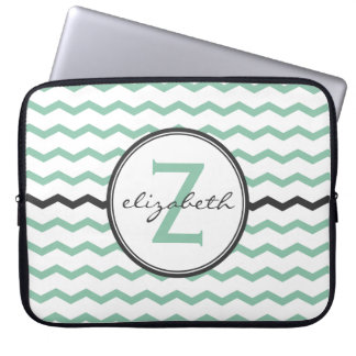 Tadelloses Zickzack Monogramm Laptopschutzhülle