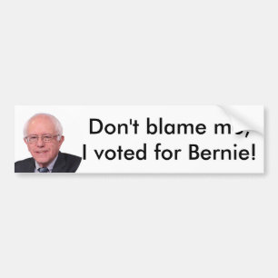 Tadeln Sie mich nicht, den ich für Bernie wählte Autoaufkleber