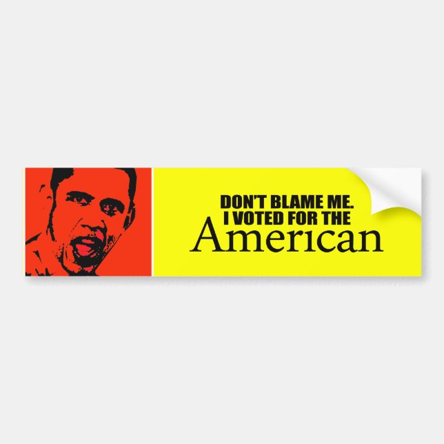 Tadeln Sie mich nicht, den ich für den Amerikaner Autoaufkleber (Vorne)