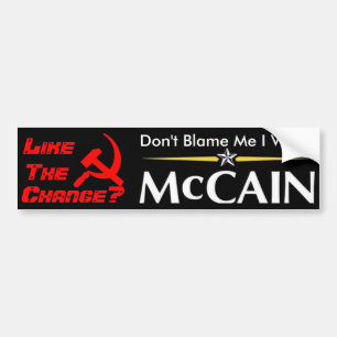 Tadeln Sie mich nicht, den ich McCain wählte Autoaufkleber