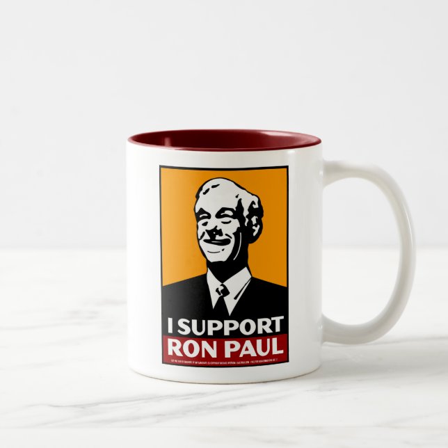 Tadeln Sie mich nicht. Ich wählte für, Ron Paul Zweifarbige Tasse (Rechts)