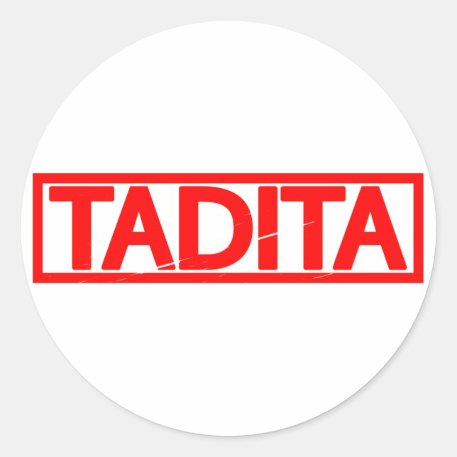 Tadita Briefmarke Runder Aufkleber (Vorderseite)