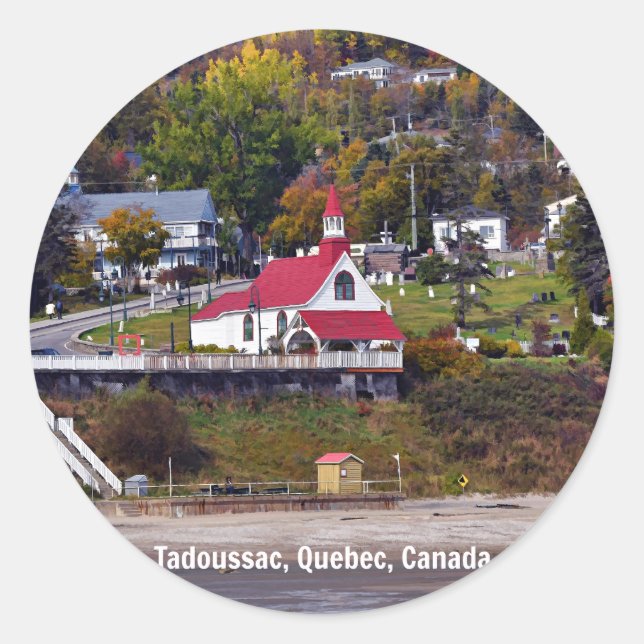 Tadoussac, Quebec, Kanada Runder Aufkleber (Vorderseite)