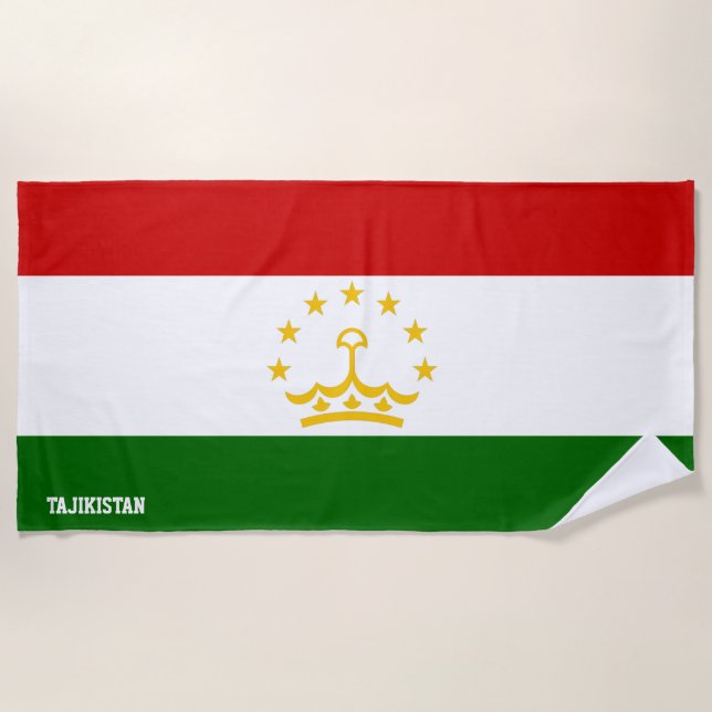 Tadschikistan Flag Splendid Patriotic Strandtuch (Vorderseite)