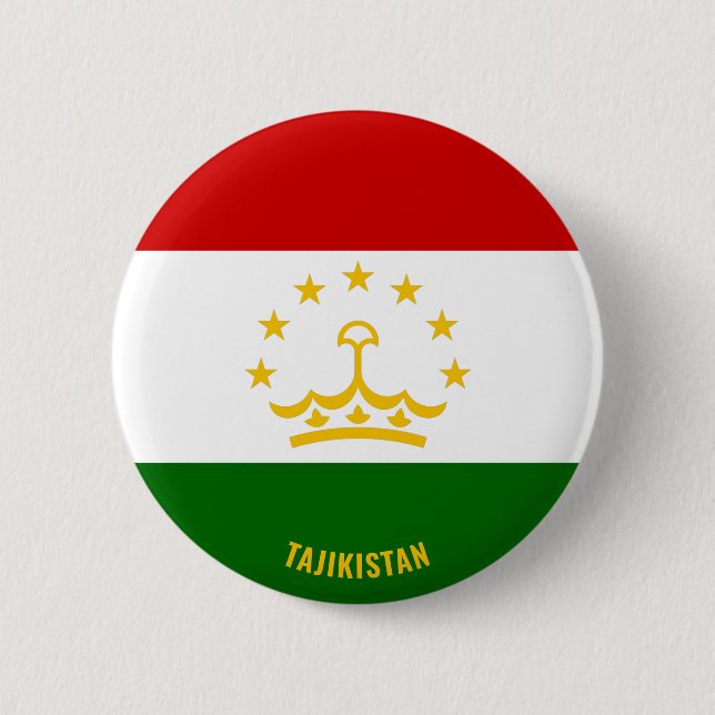 Tadschikistan Flagge Charming Patriotic Button (Vorderseite)