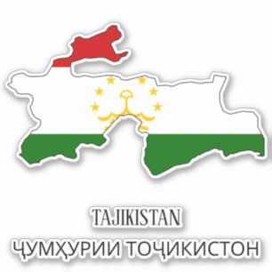Tadschikistan Flagge Charming Patriotische Karte Aufkleber