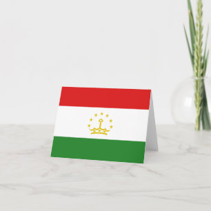 Tadschikistan-Flagge Notizkarte Karte