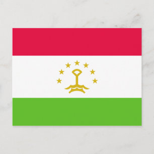 Tadschikistan-Flagge Postkarte