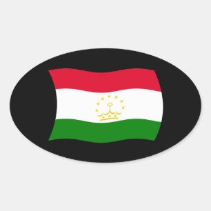 Tadschikistan-Flaggen-Aufkleber Ovaler Aufkleber