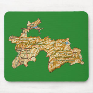 Tadschikistan-Karte Mousepad