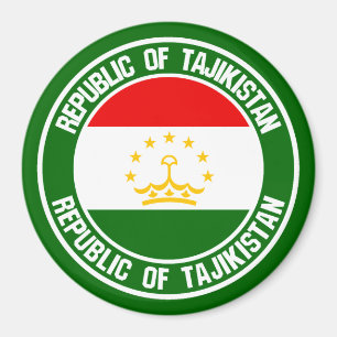 Tadschikistan Runde Emblem Magnet
