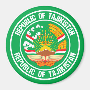 Tadschikistan-Rundemblem Magnet