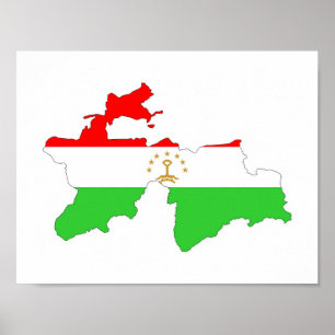 Tadschikistan - Symbol für die Karte Poster