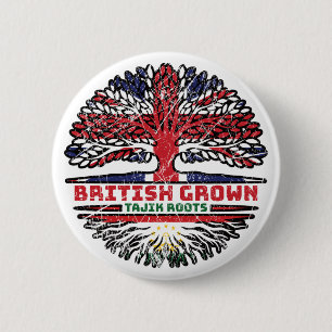 Tadschikistan Tadschikisch Britische Treuhandflagg Button