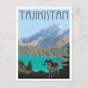 Tadschikistan Vintage Reise  Postkarte