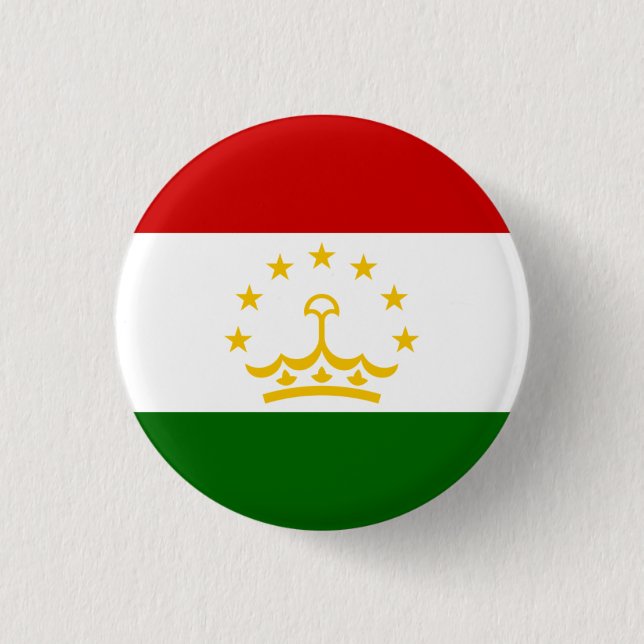 Tadschikistanische Flagge, Flagge Tadschikistans Button (Vorderseite)