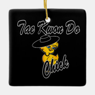 Tae Kwon Do Chick #4 Keramikornament