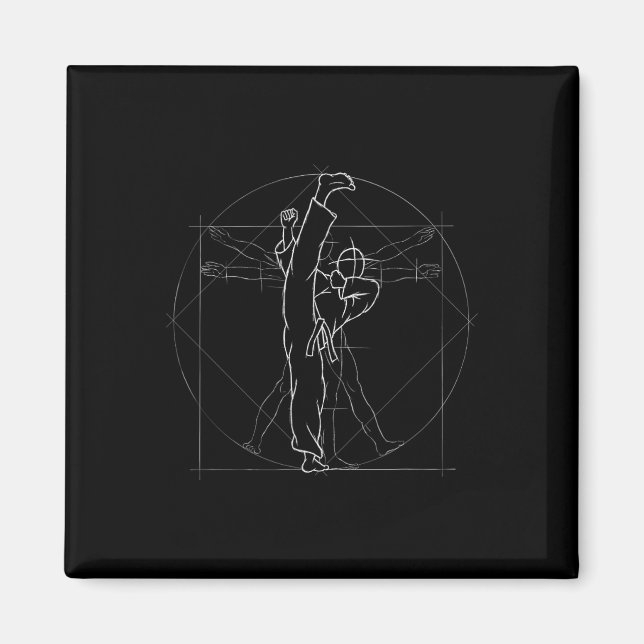 Tae Kwon Do Kapuzenpullover Kickboxen Kung Fu Mma  Magnet (Vorne)