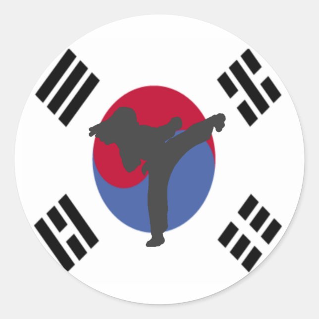 Tae Kwon Do Kicker weibliche Stickers (Vorderseite)