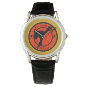 Tae Kwon DoSilhouette of Tae Kwon Do Kämpfer. Armbanduhr