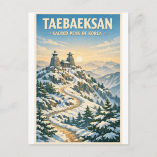 Taebaeksan Mountain, South Korea, in a classic Postkarte