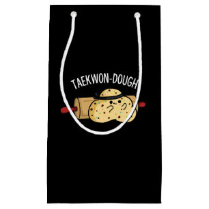 Taekwon-Dough Funny Baking Pun Dark BG Kleine Geschenktüte