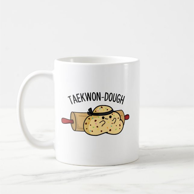 Taekwon-Dough Funny Baking Pun Kaffeetasse (Links)
